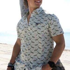 Men's Casual Fish Print Shirt